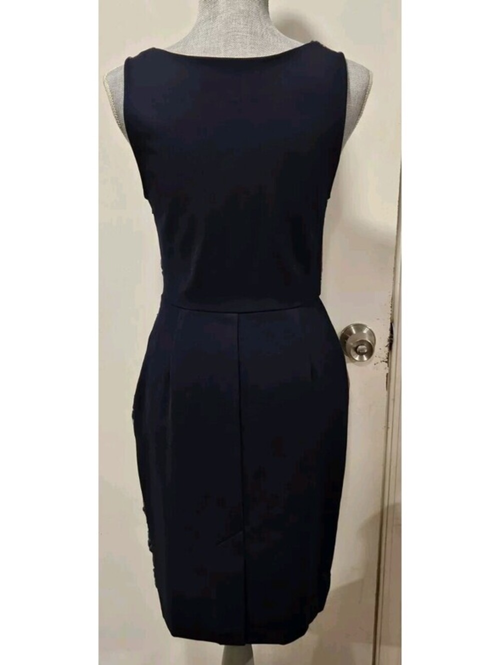 Eva Franco Size 6 Fleur De Lis Afton Dress Blue Lace Lined - Picture 8 of 11